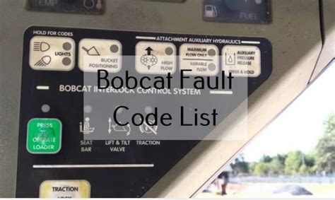 bobcat skid steer code m6604|bobcat fault codes list pdf.